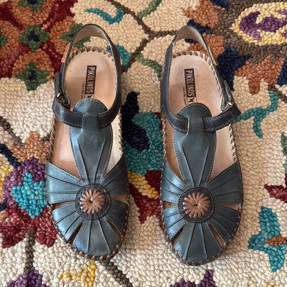 Pikolinos P. Vallarta Women’s Blue Sandal Size 41 Like New